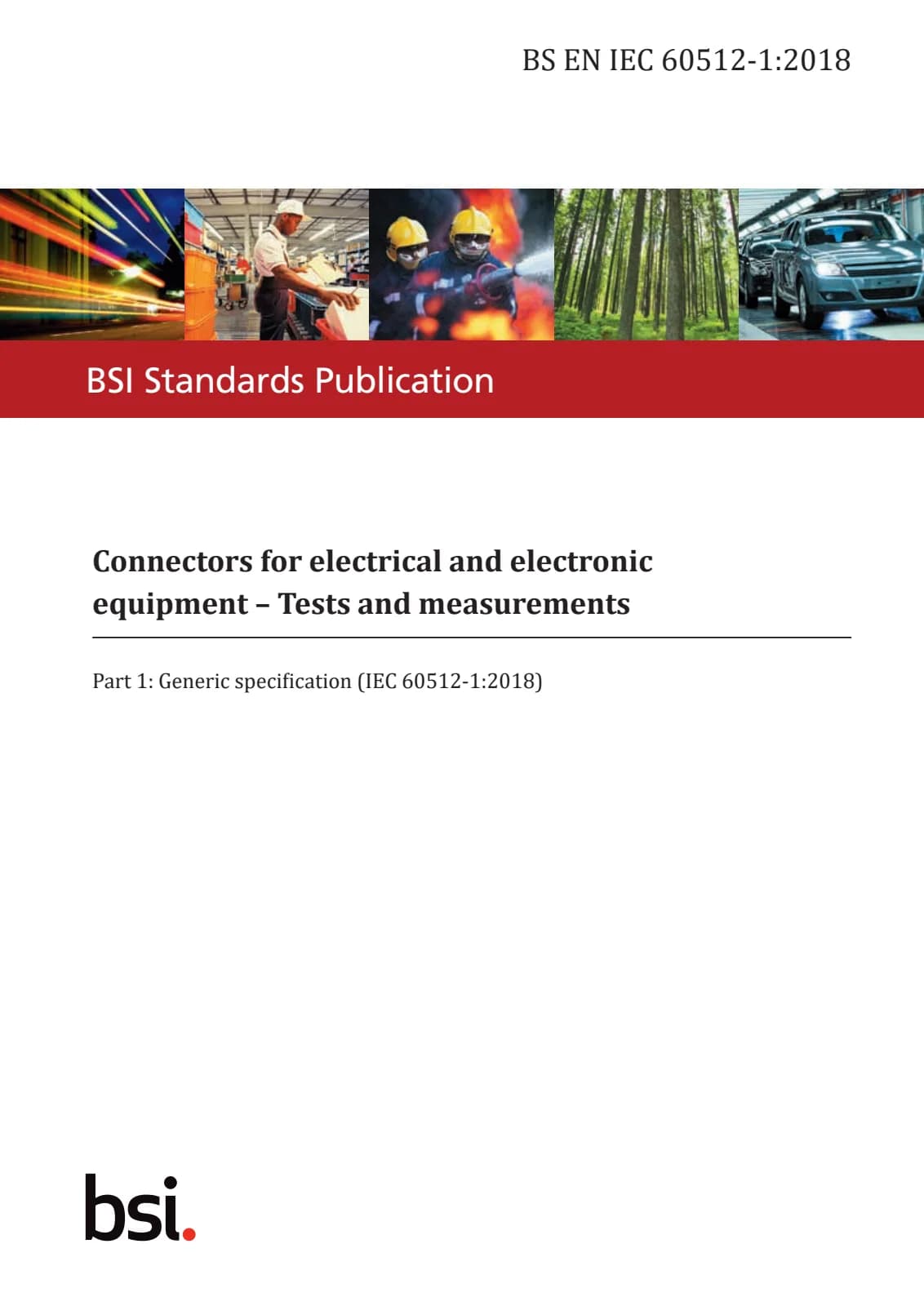 Первая страница стандарта BS EN IEC 60512-1:2018