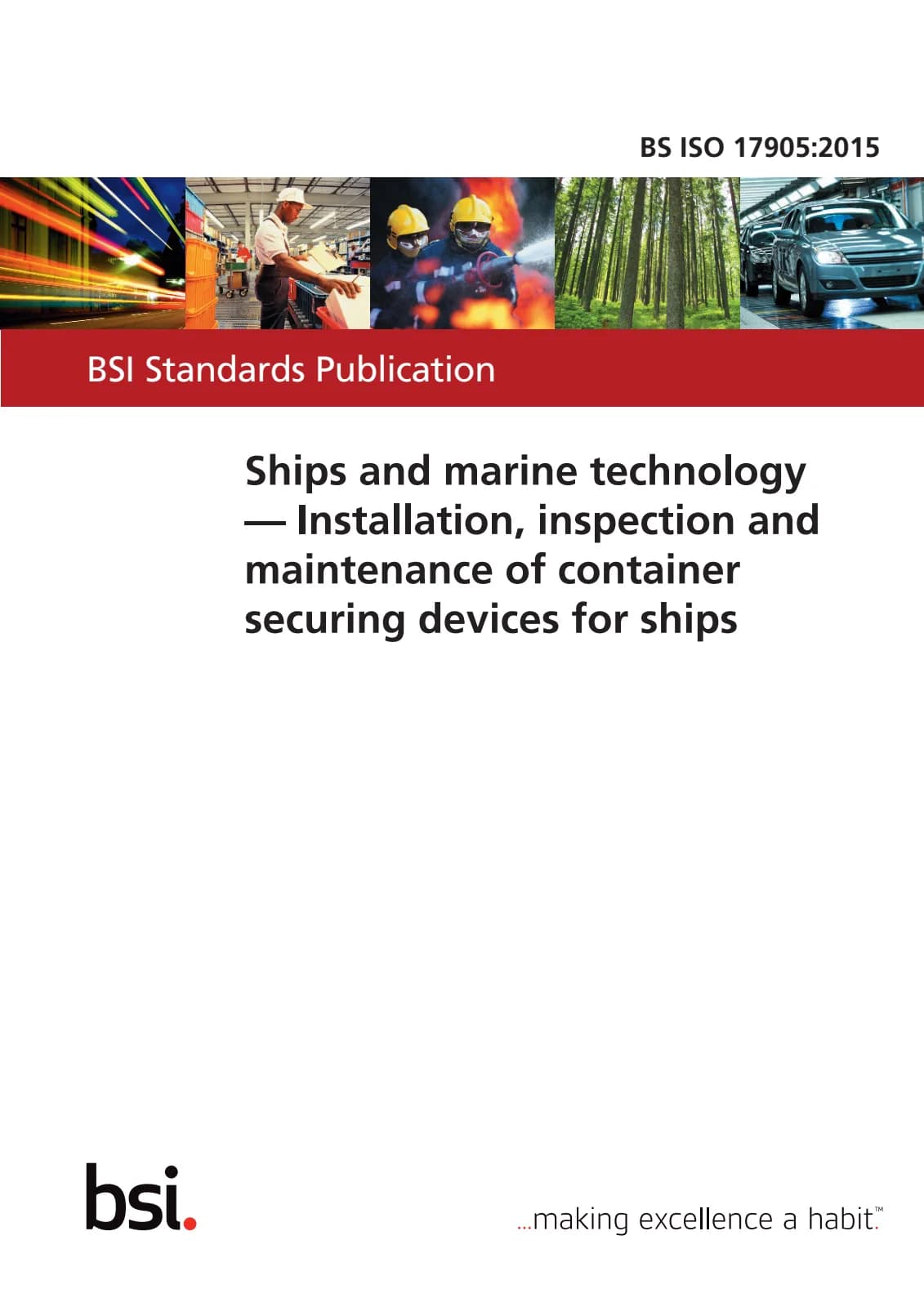 Первая страница стандарта BS ISO 17905:2015