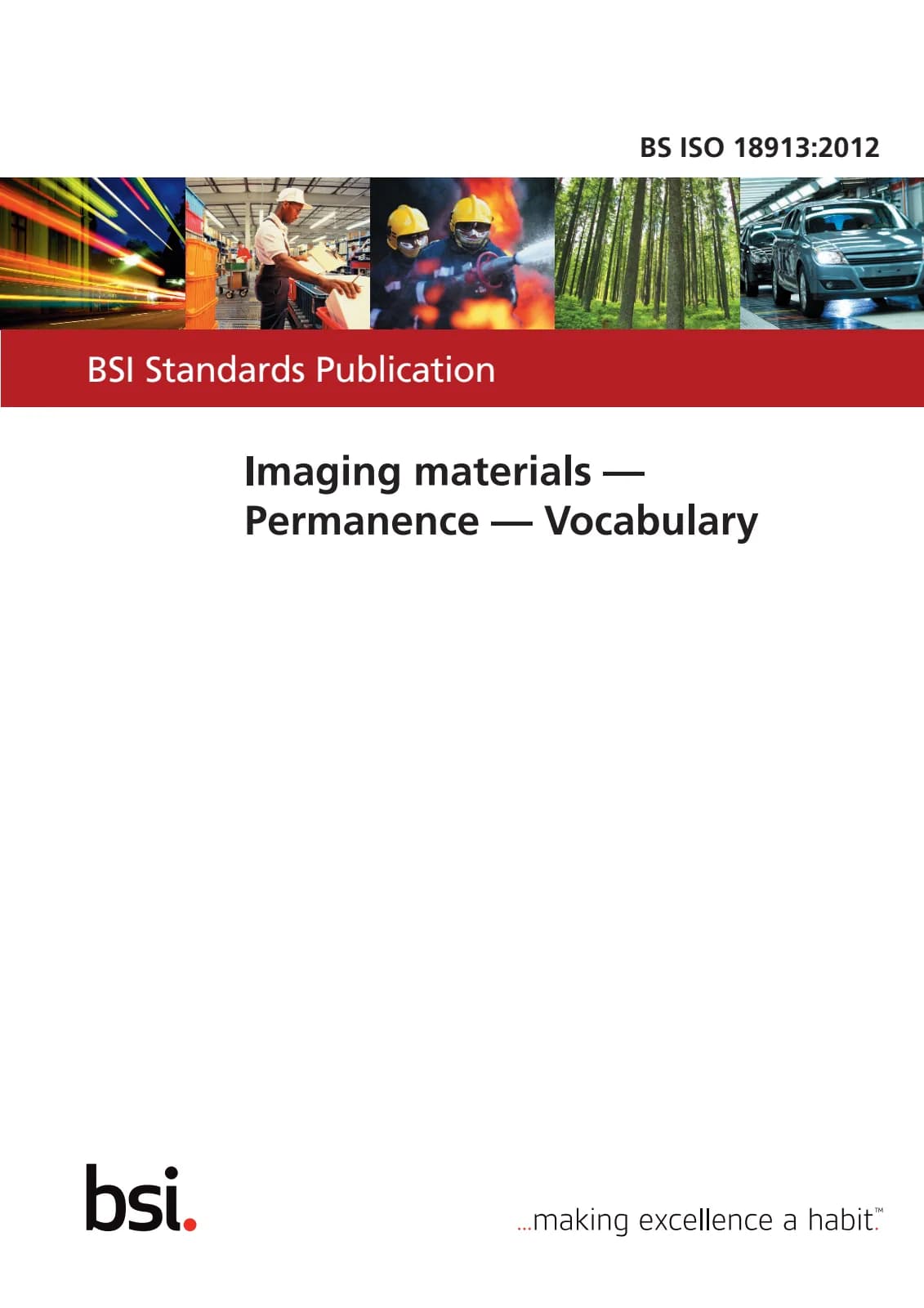 Первая страница стандарта BS ISO 18913:2012