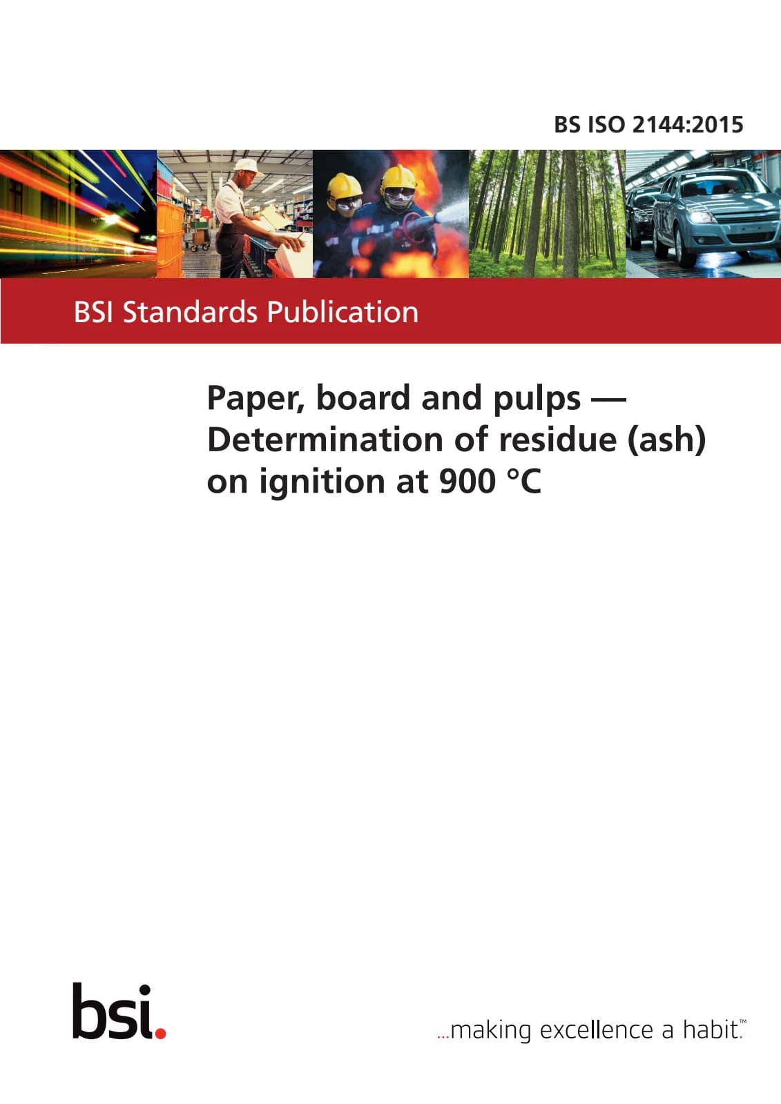 Первая страница стандарта BS ISO 2144:2015