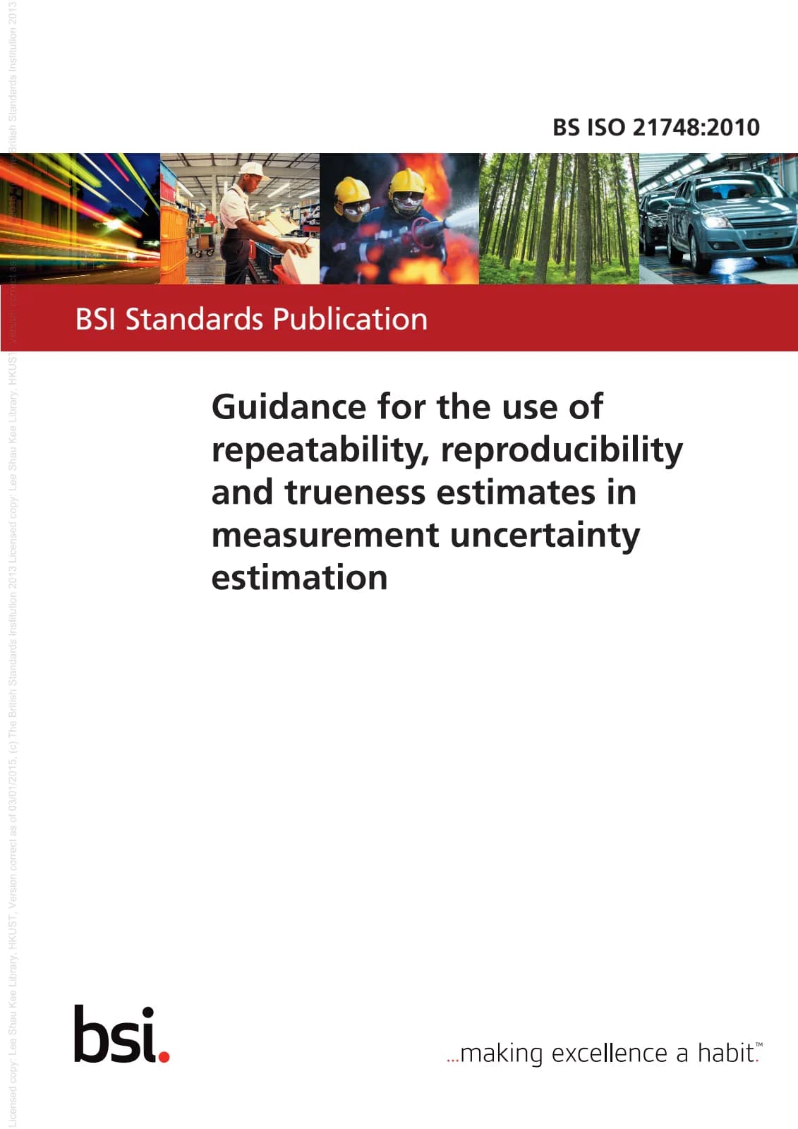 Первая страница стандарта BS ISO 21748:2010