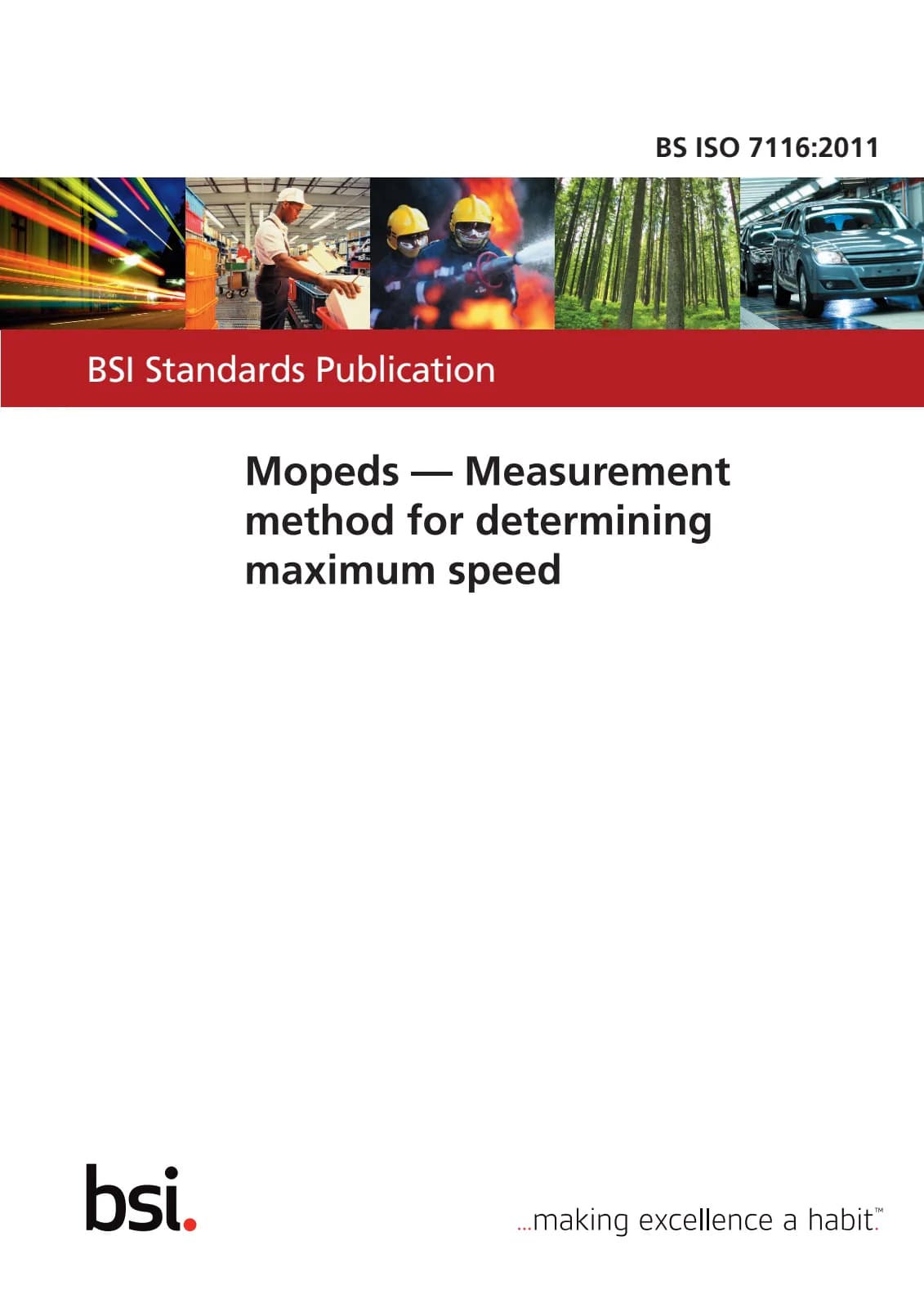 Первая страница стандарта BS ISO 7116:2011