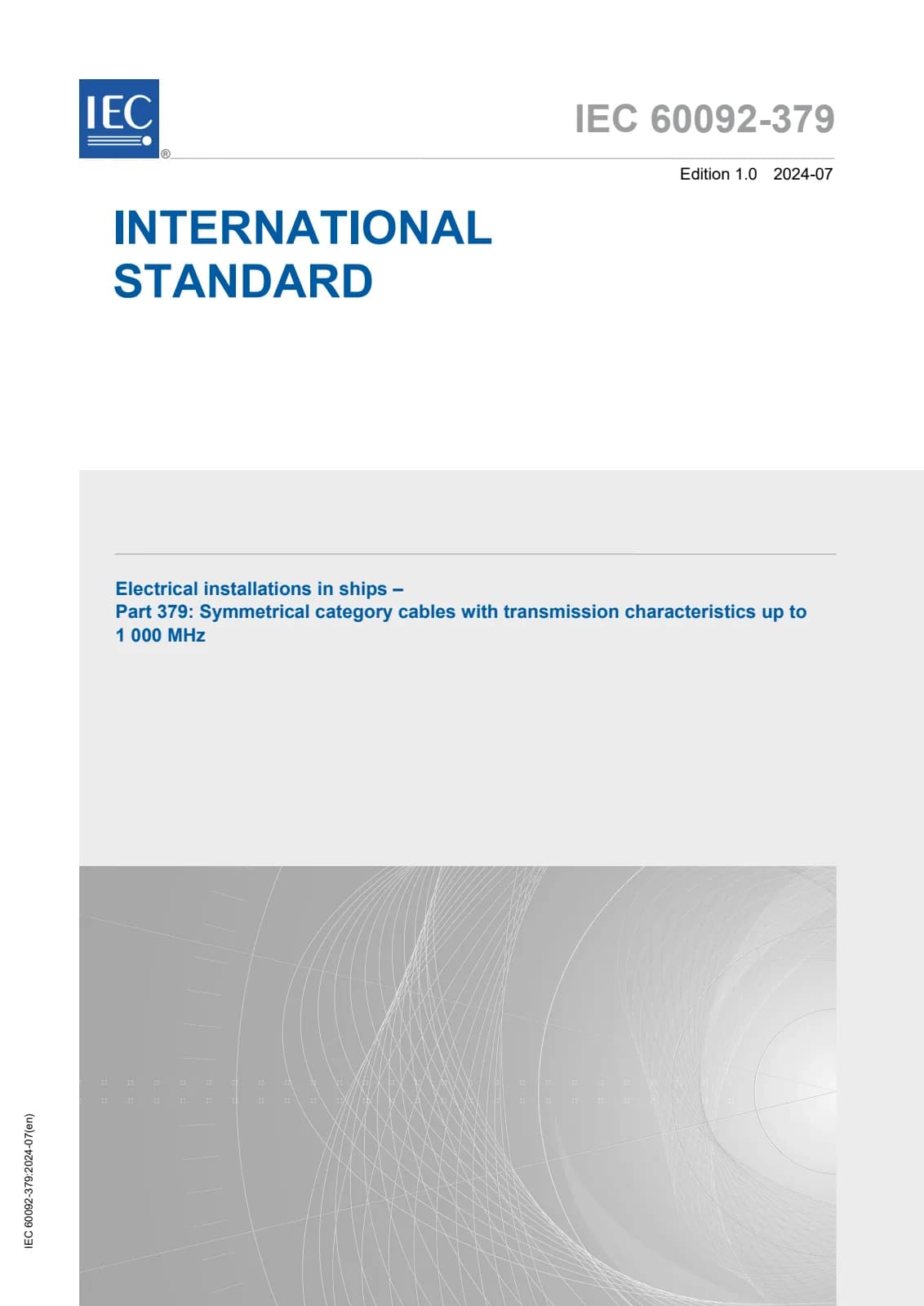 Первая страница стандарта IEC 60092-379:2024