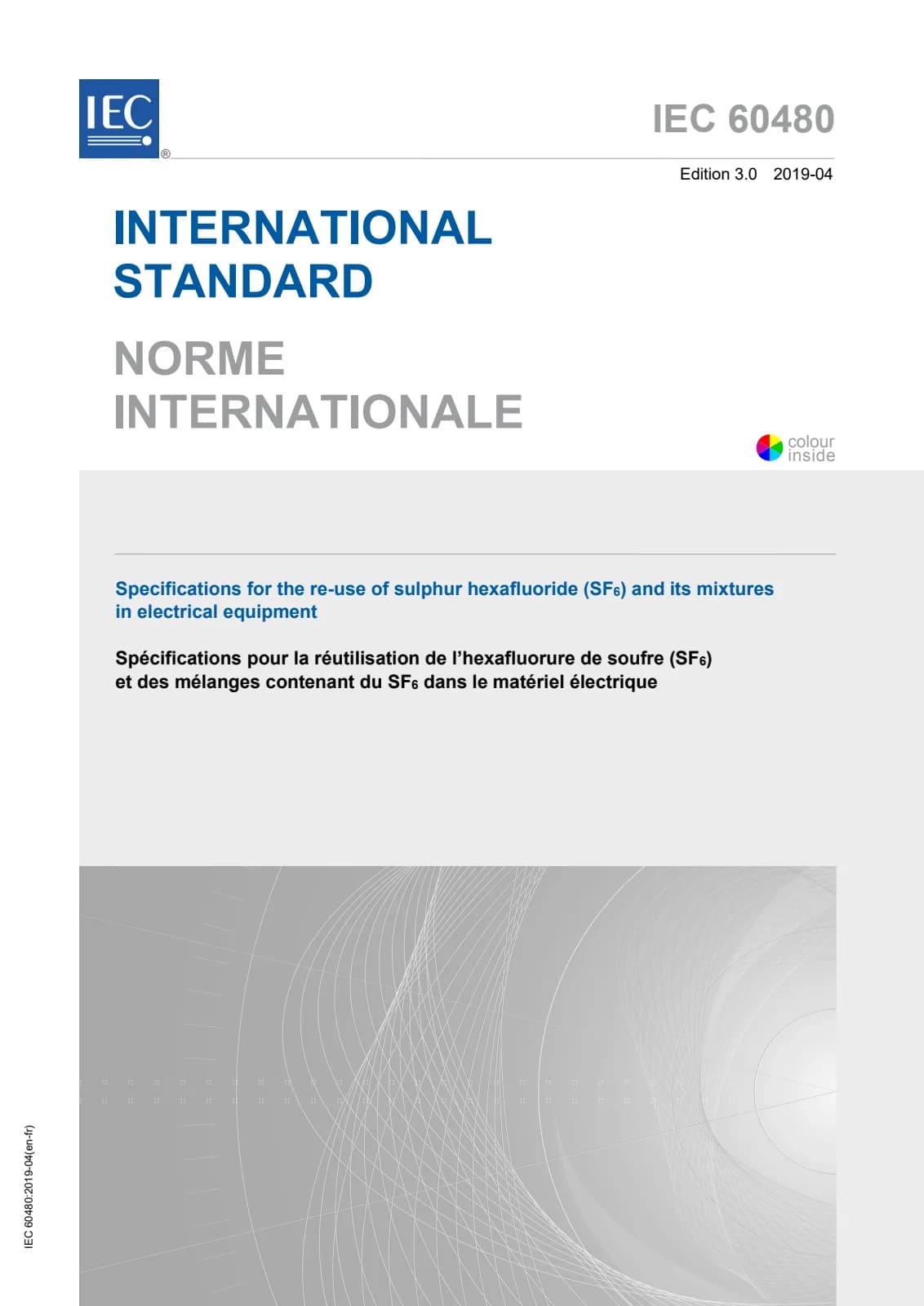 Первая страница стандарта IEC 60480:2019