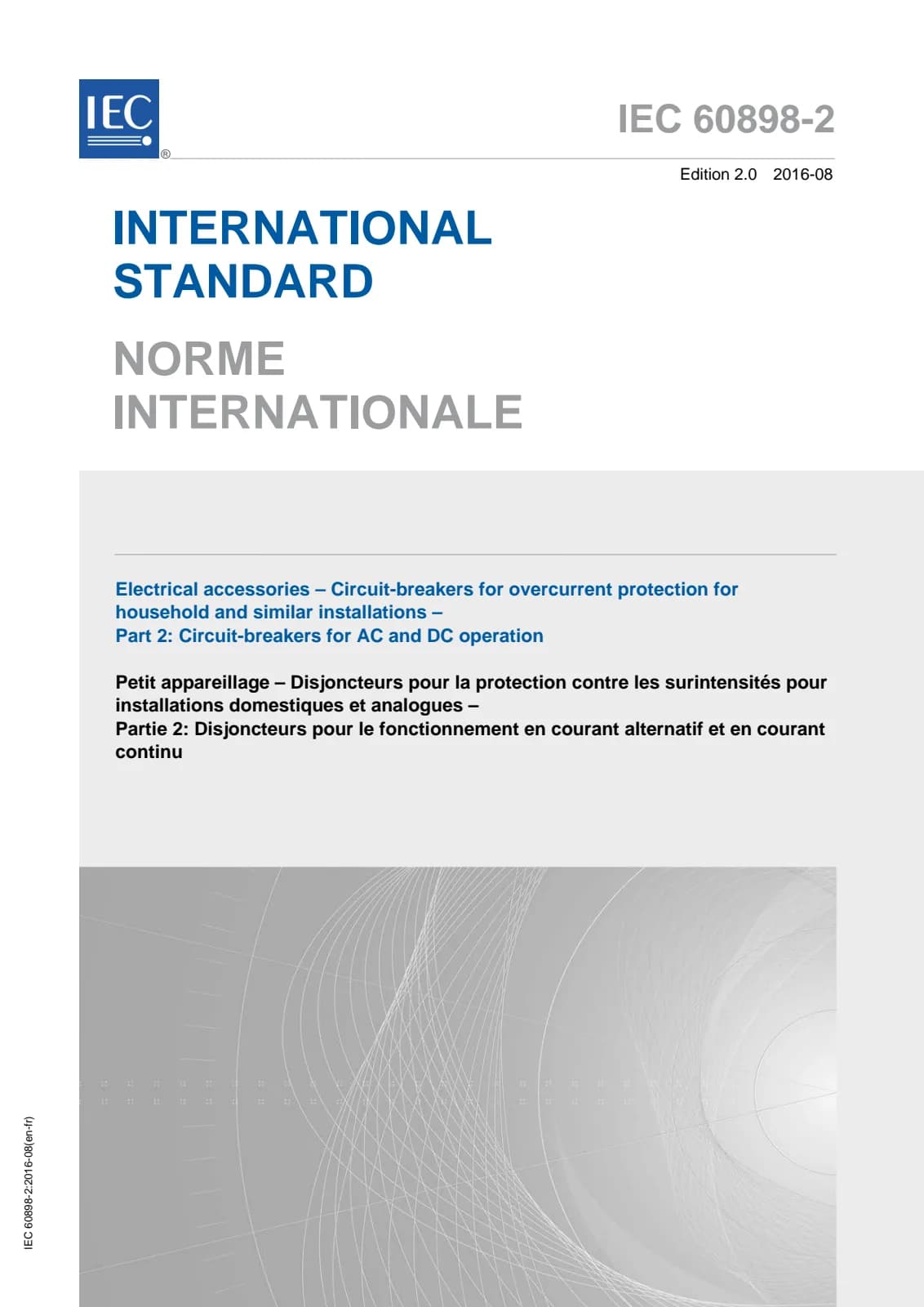 Первая страница стандарта IEC 60898-2:2016