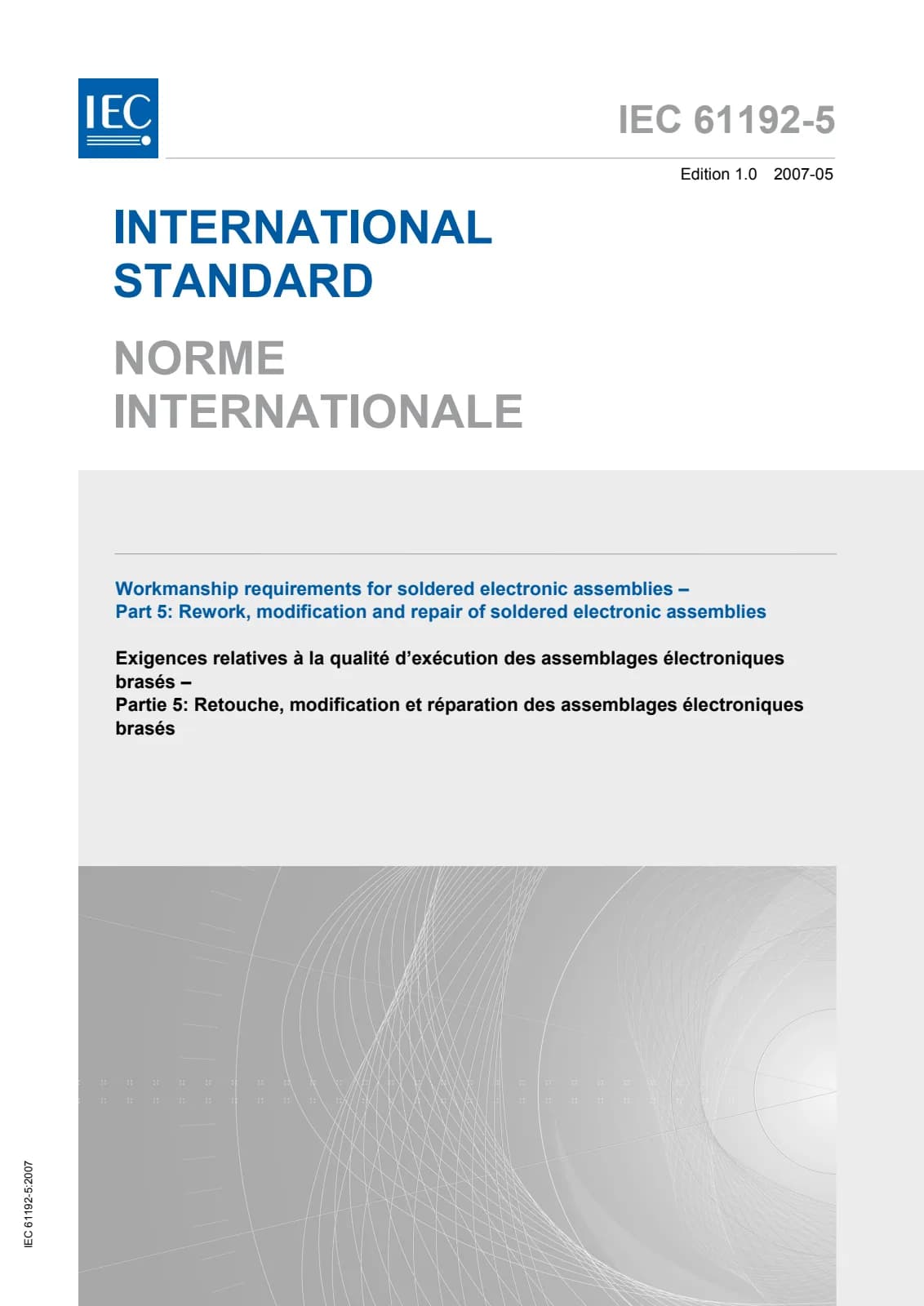 Первая страница стандарта IEC 61192-5:2007