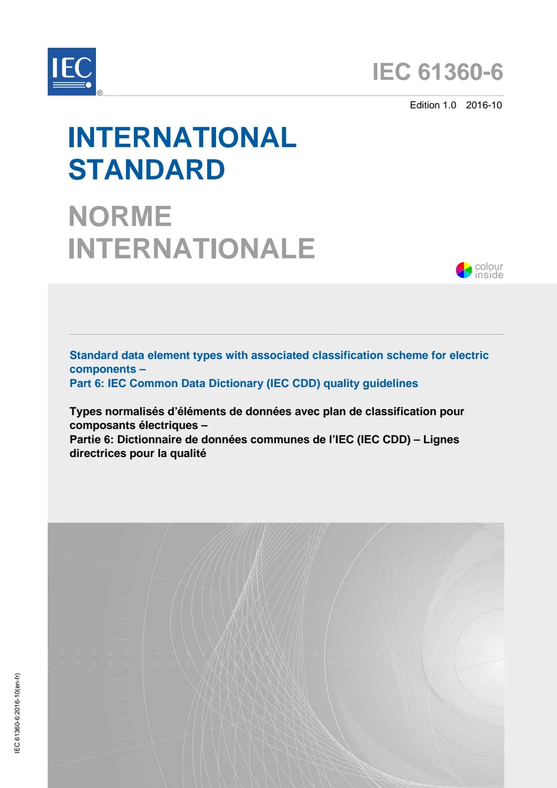 Первая страница стандарта IEC 61360-6:2016