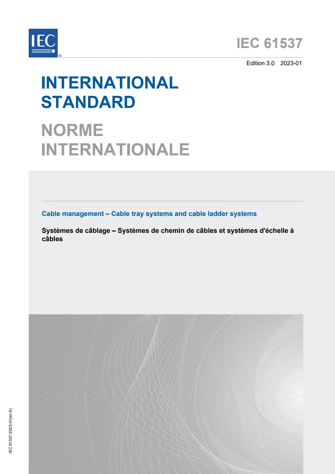 Первая страница стандарта IEC 61537:2023