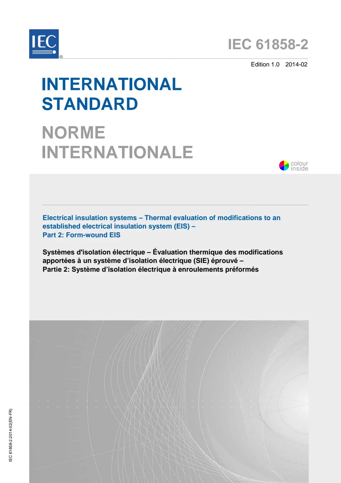 Первая страница стандарта IEC 61858-2:2014