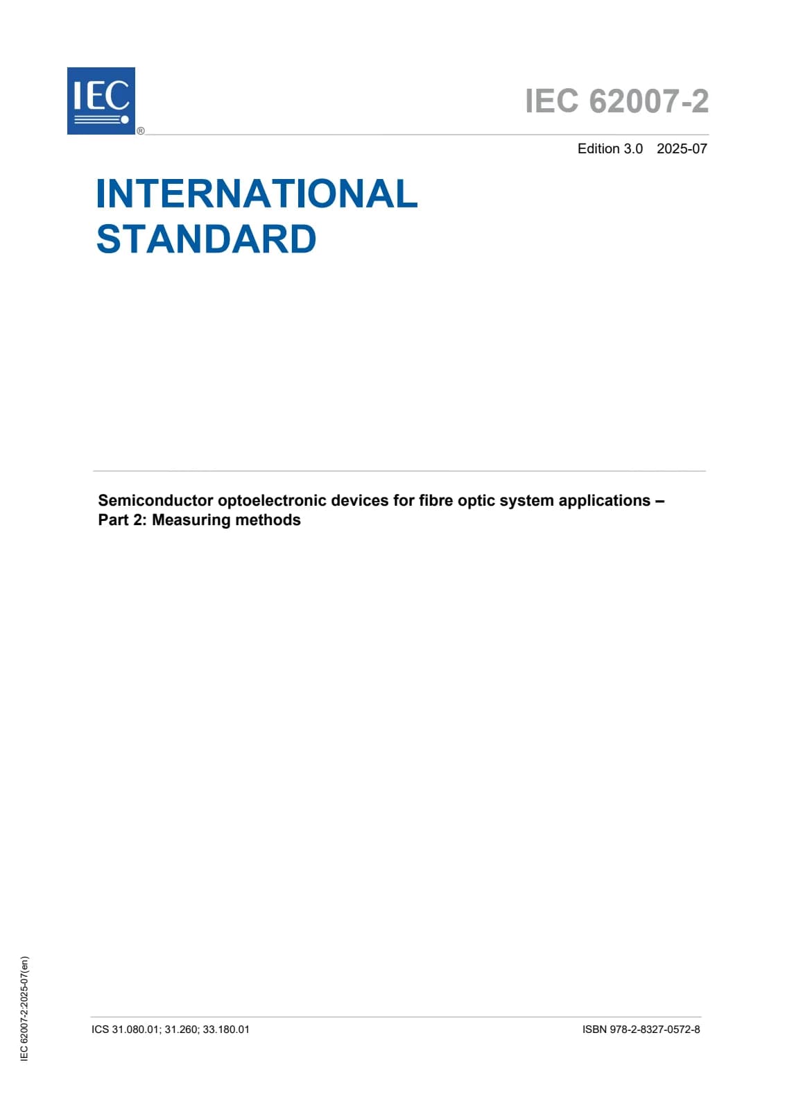 Первая страница стандарта IEC 62007-2:2025