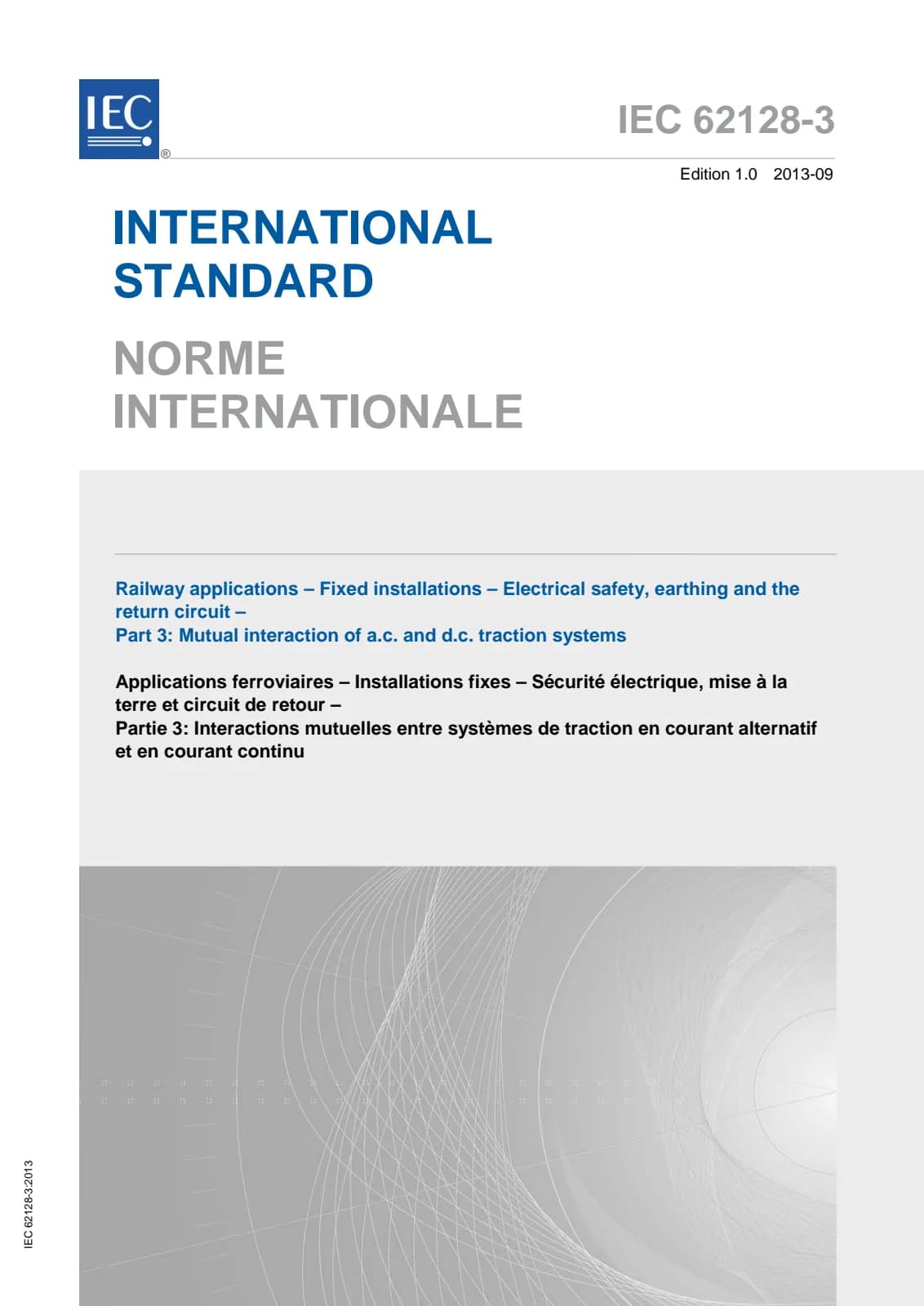 Первая страница стандарта IEC 62128-3:2013