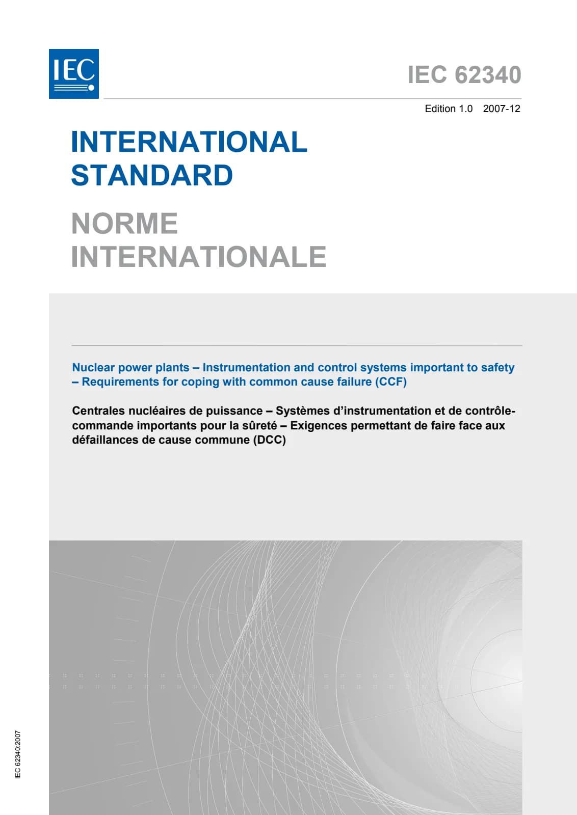 Первая страница стандарта IEC 62340:2007