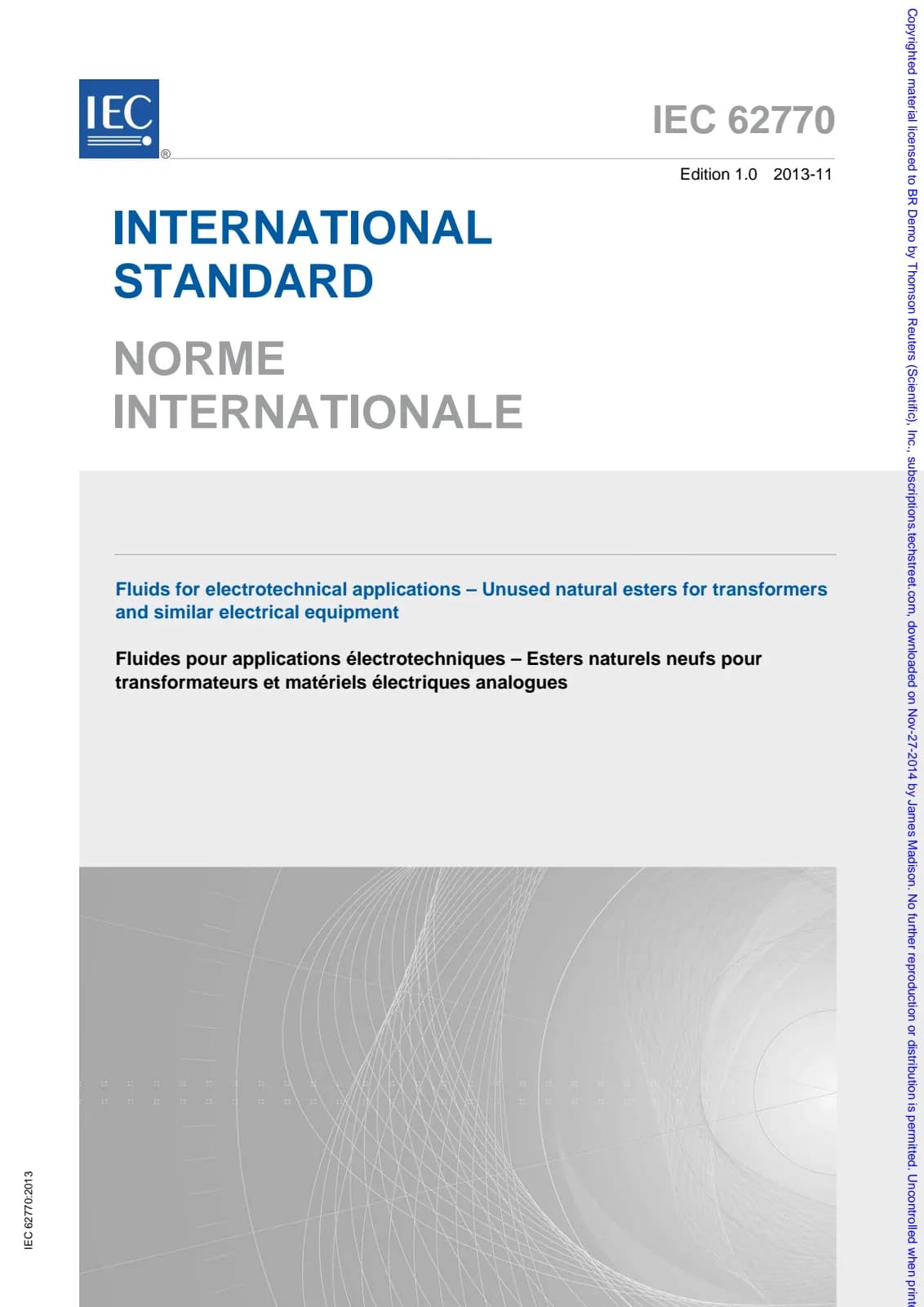 Первая страница стандарта IEC 62770:2013
