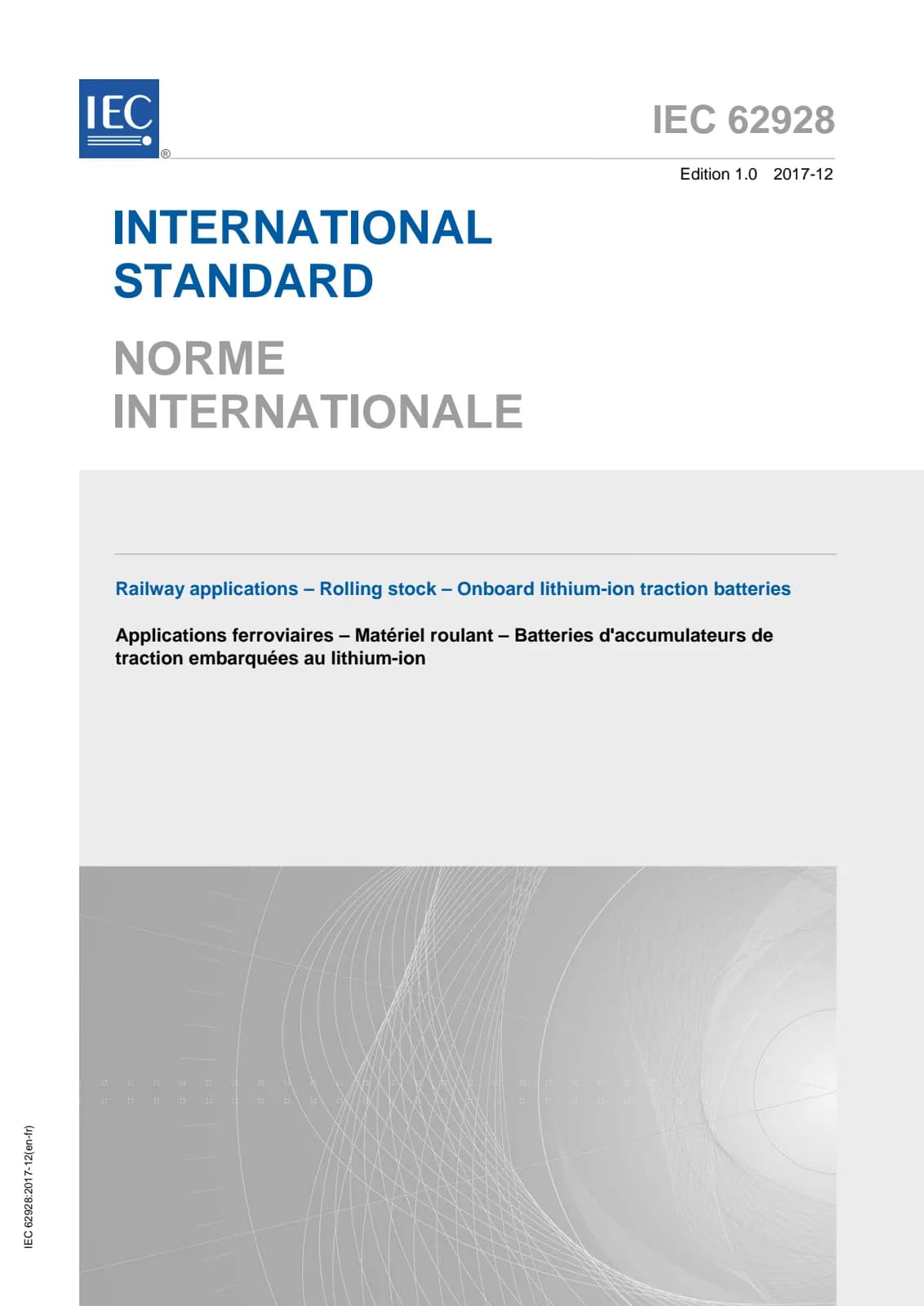 Первая страница стандарта IEC 62928:2017