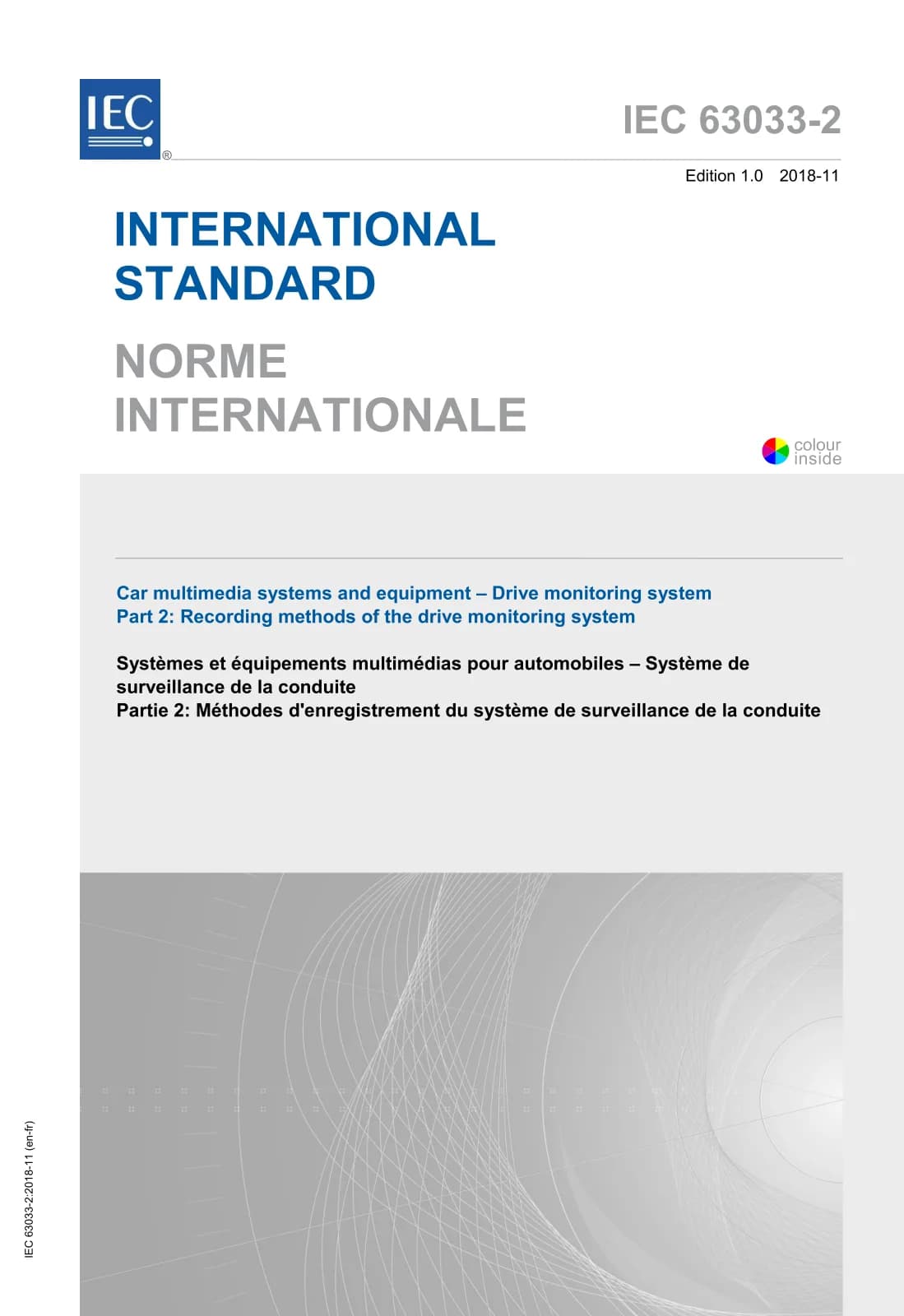 Первая страница стандарта IEC 63033-2:2018
