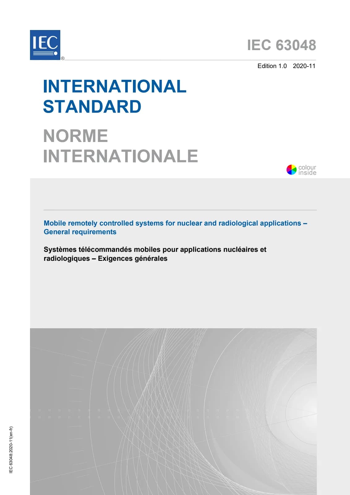 Первая страница стандарта IEC 63048:2020