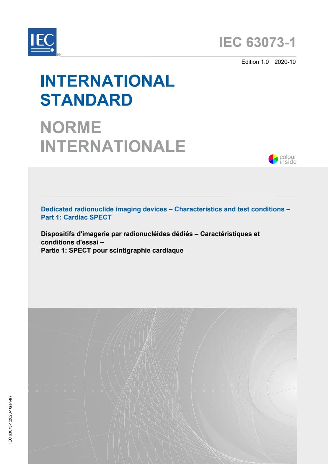 Первая страница стандарта IEC 63073-1:2020