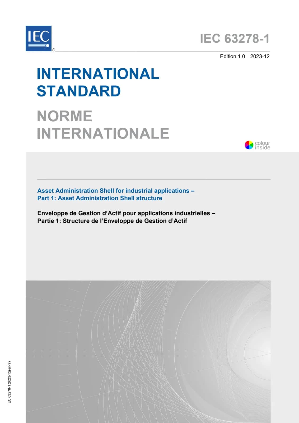 Первая страница стандарта IEC 63278-1:2023