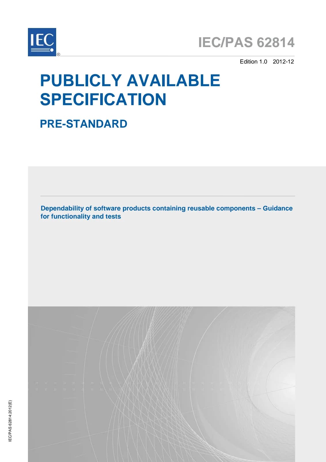 Первая страница стандарта IEC PAS 62814:2012