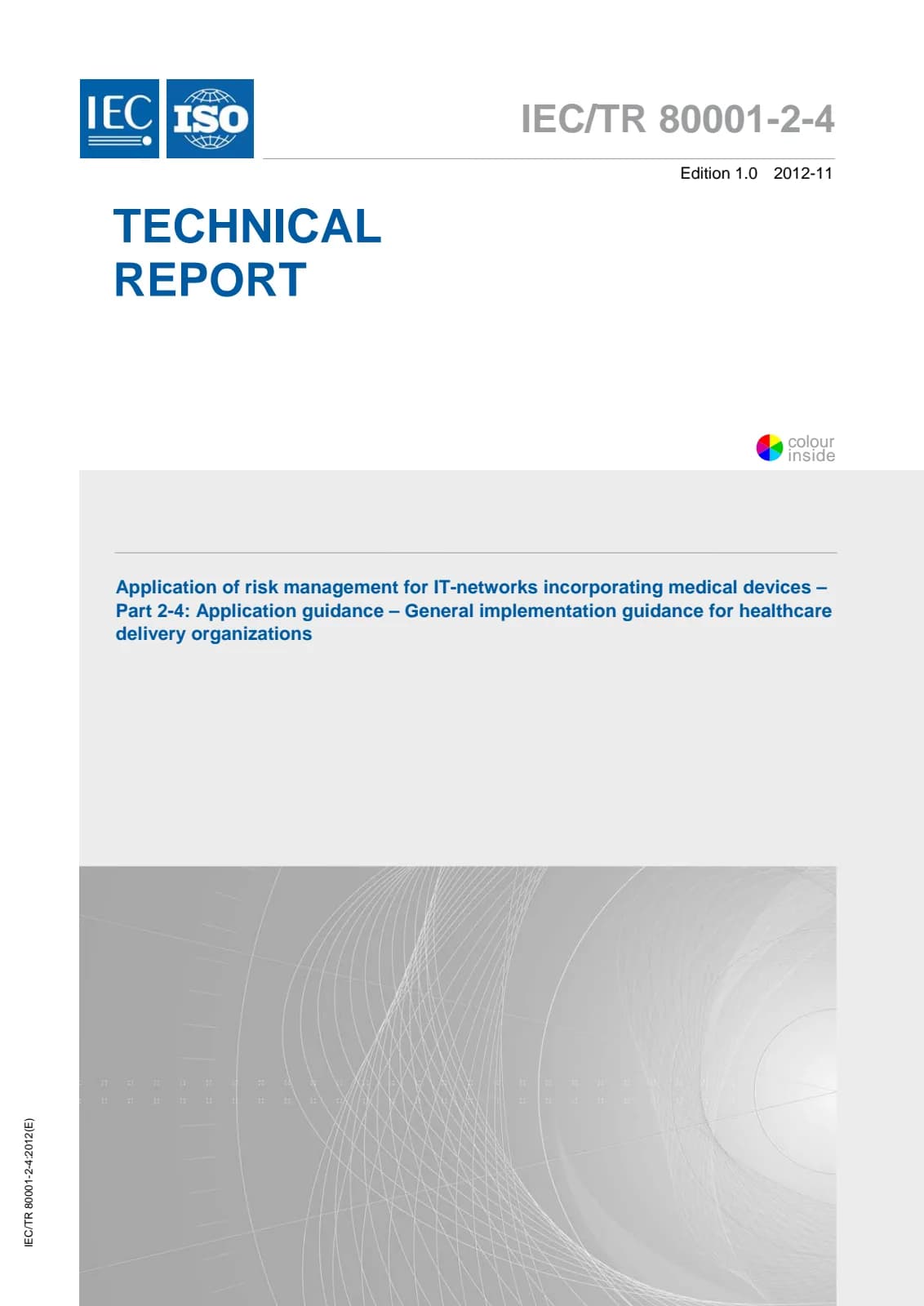 Первая страница стандарта IEC/TR 80001-2-4:2012