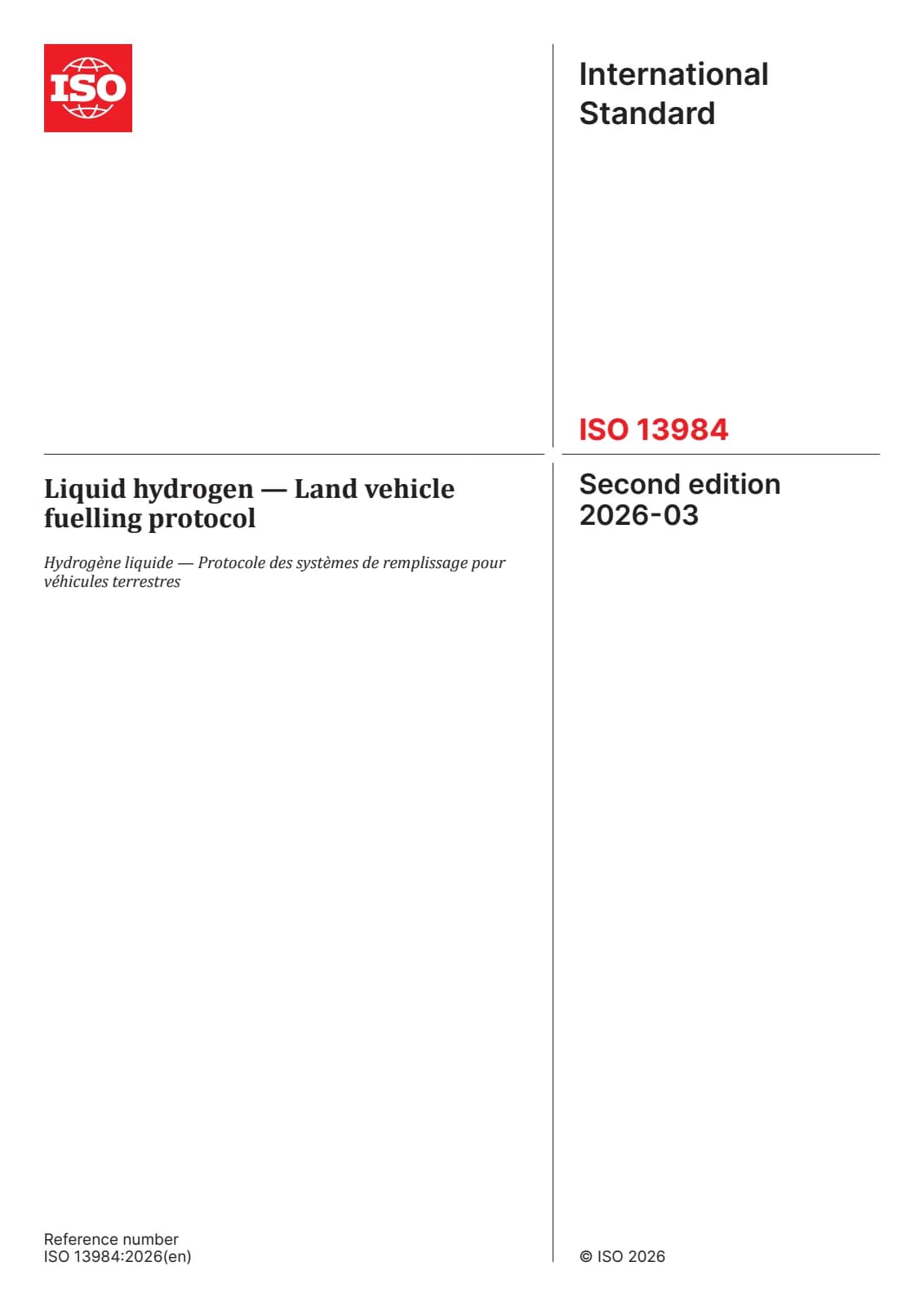 Первая страница стандарта ISO 13984:2026