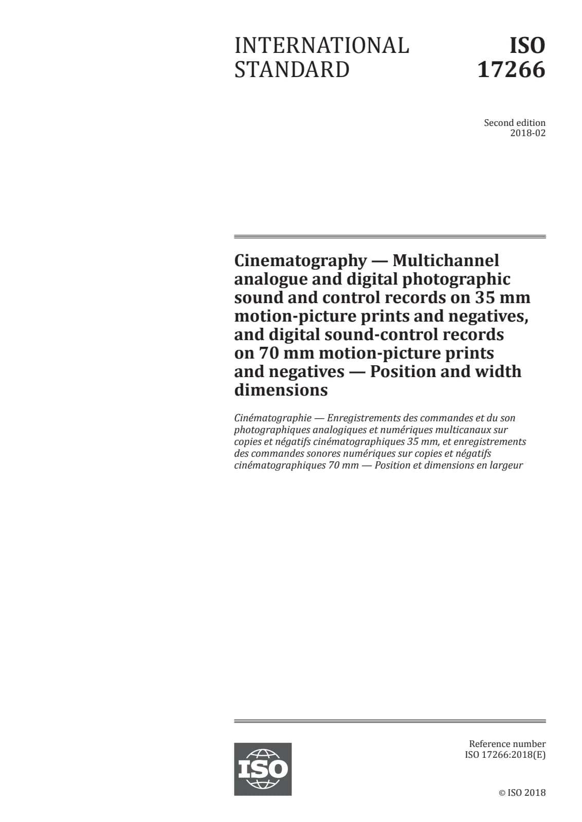 Первая страница стандарта ISO 17266:2018