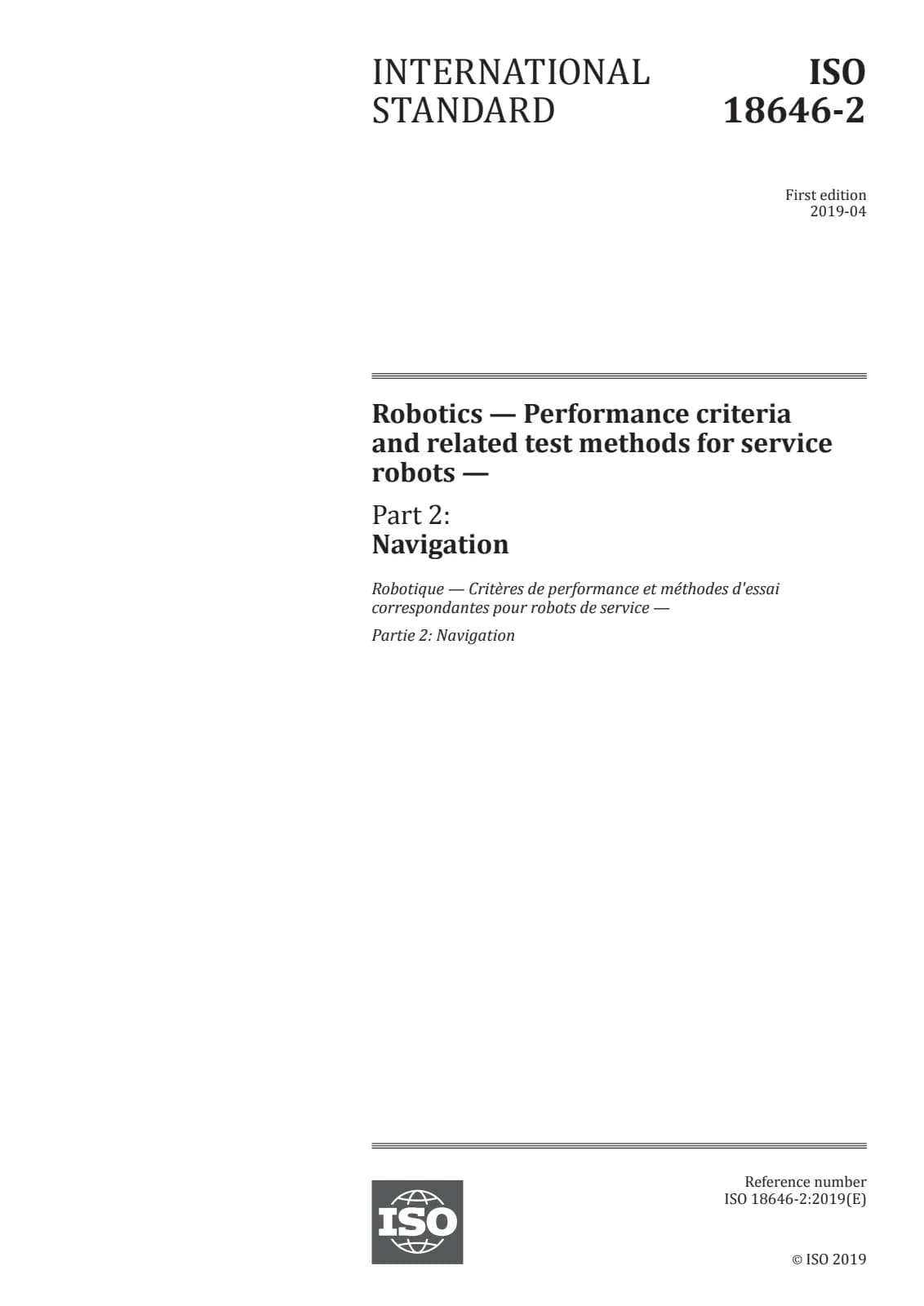 Первая страница стандарта ISO 18646-2:2019