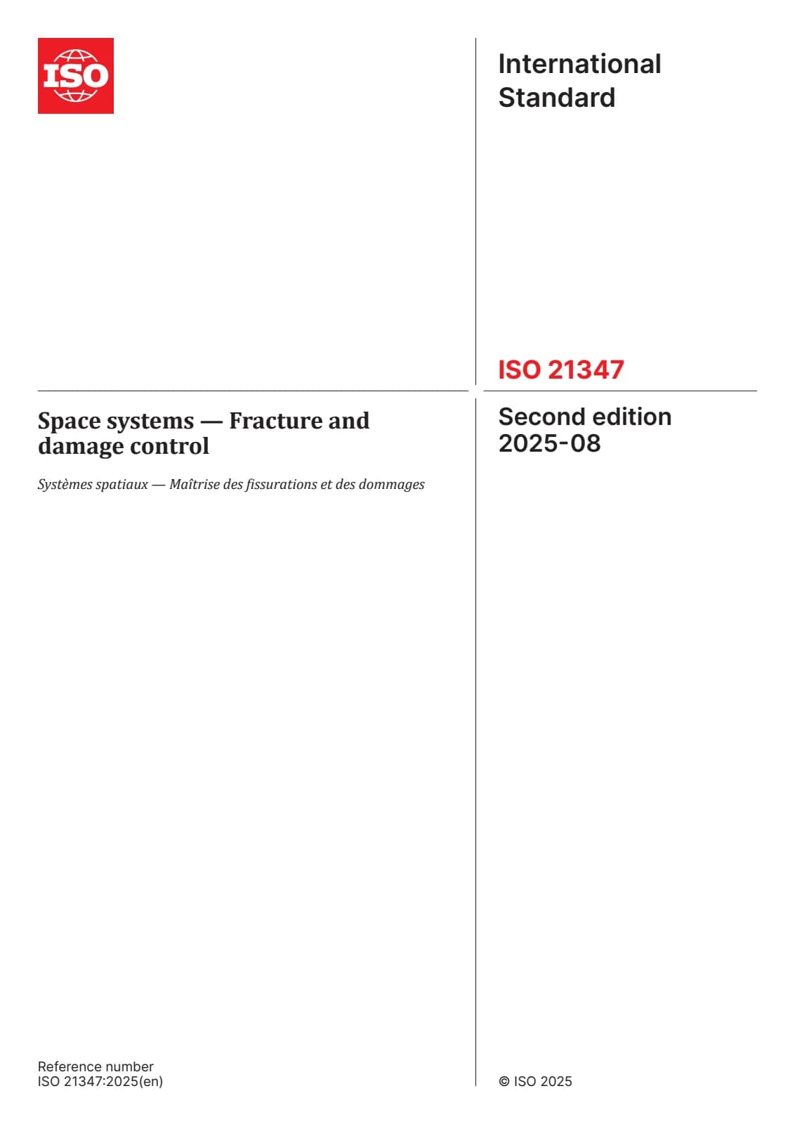 Первая страница стандарта ISO 21347:2025