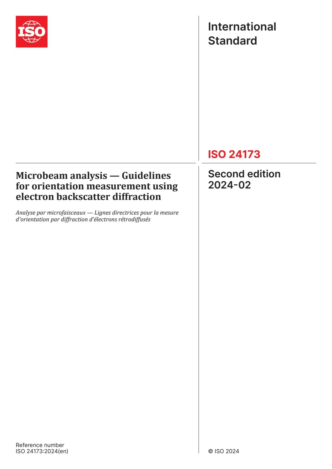 Первая страница стандарта ISO 24173:2024