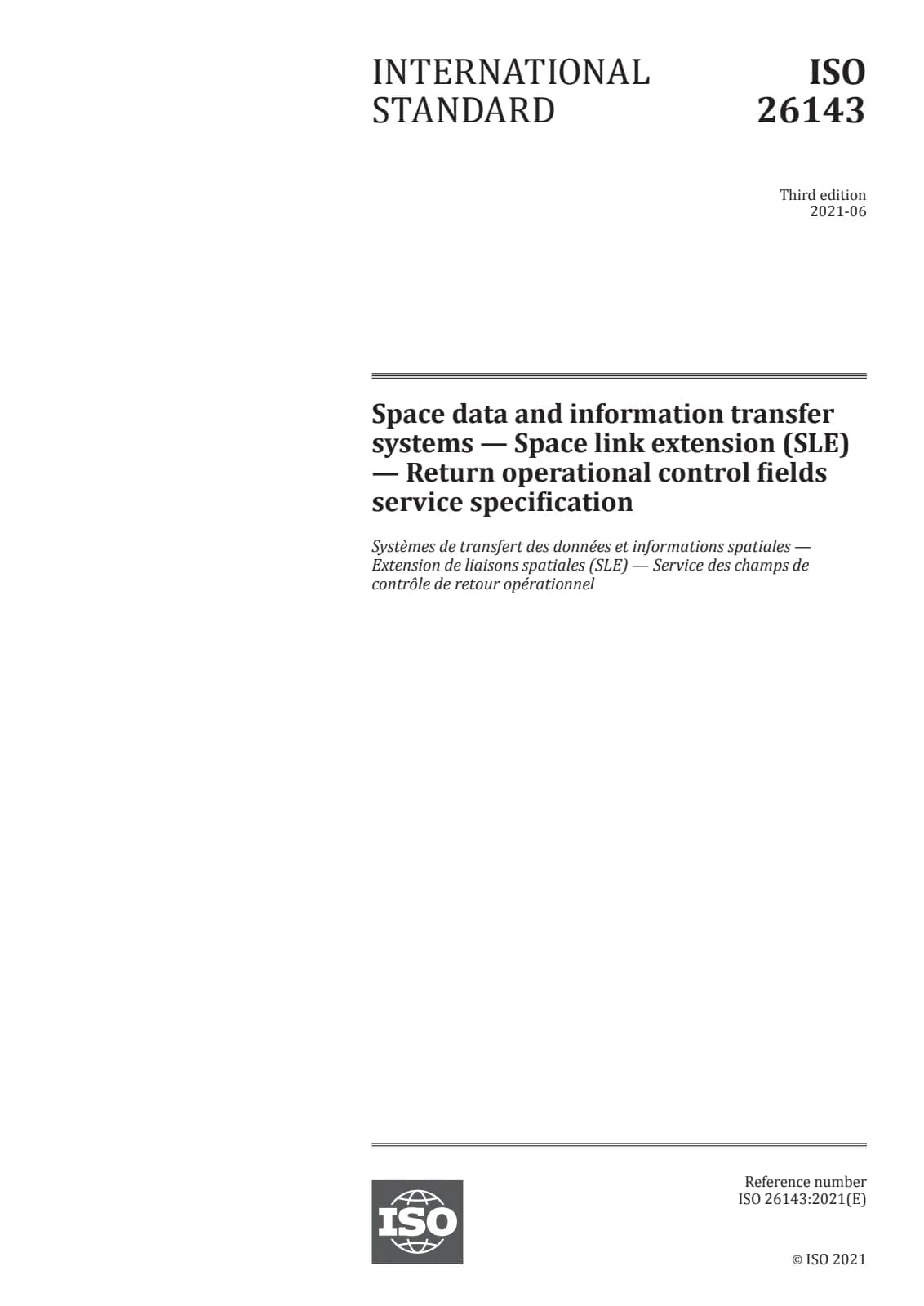 Первая страница стандарта ISO 26143:2021