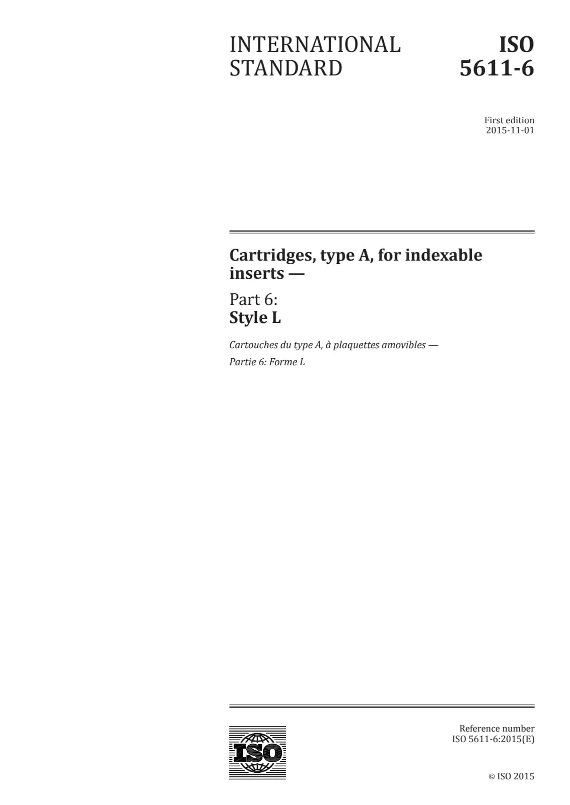 Первая страница стандарта ISO 5611-6:2015