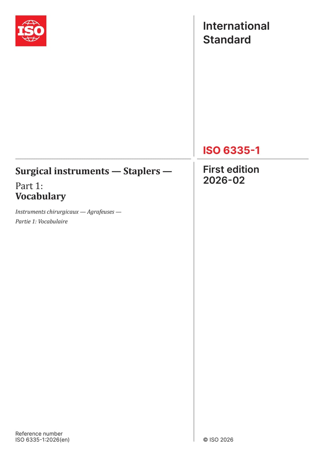 Первая страница стандарта ISO 6335-1:2026