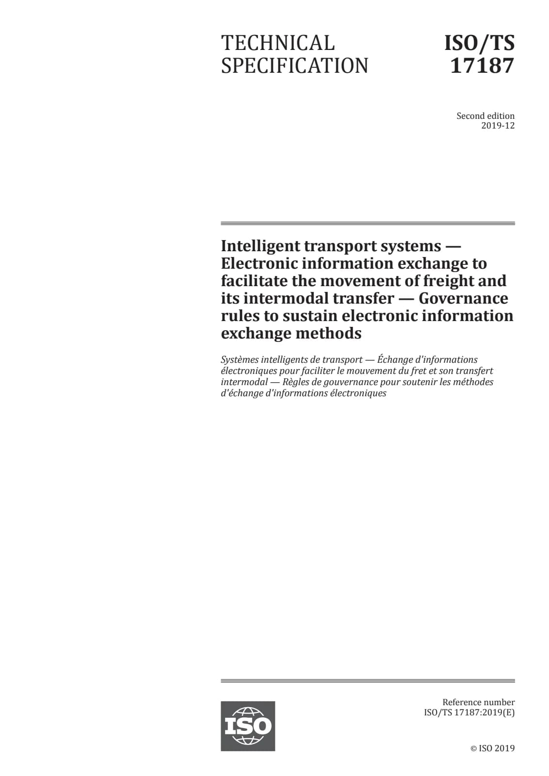 Первая страница стандарта ISO/TS 17187:2019