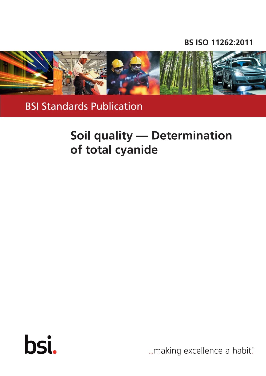 Первая страница стандарта BS ISO 11262:2011