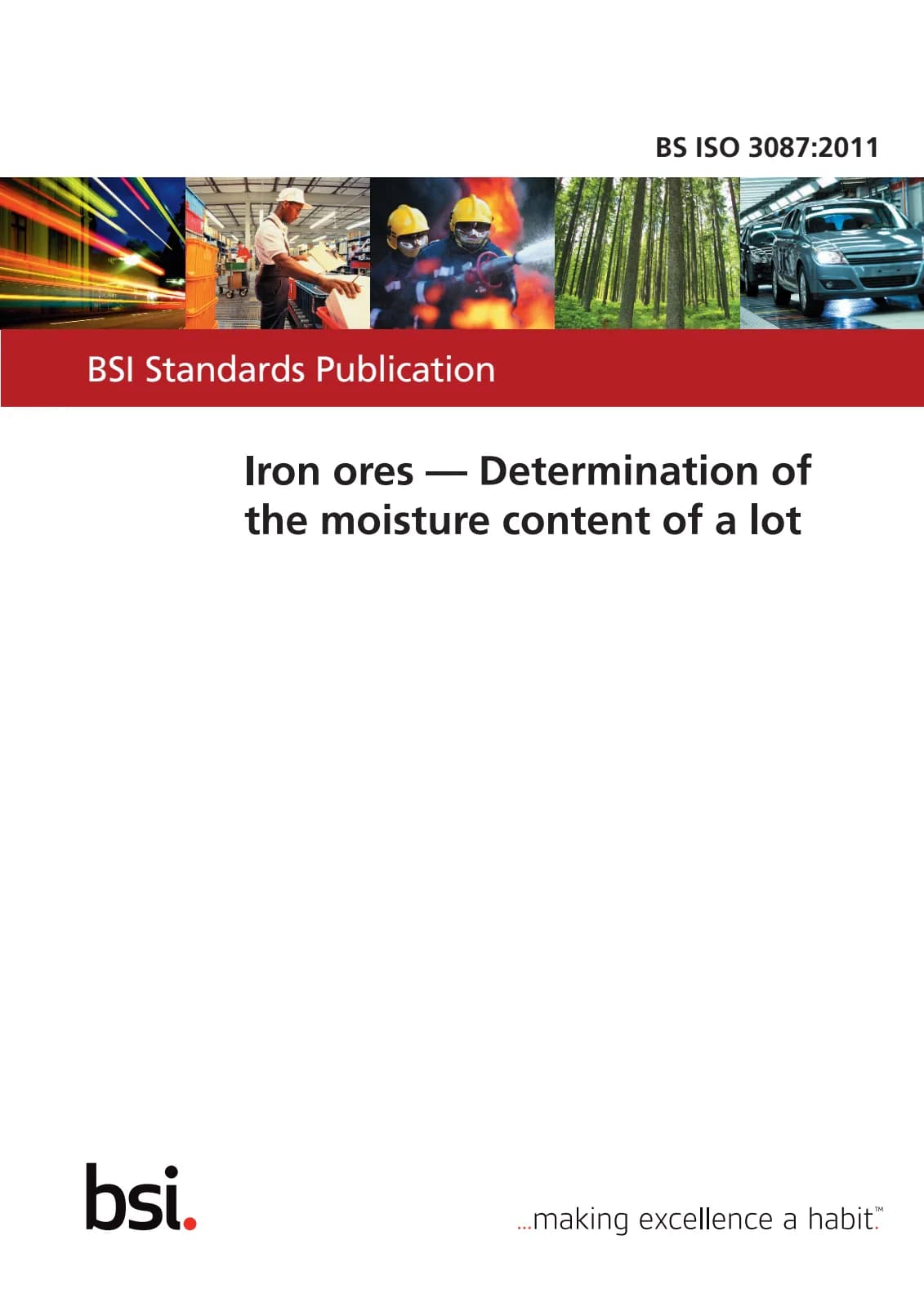 Первая страница стандарта BS ISO 3087:2011