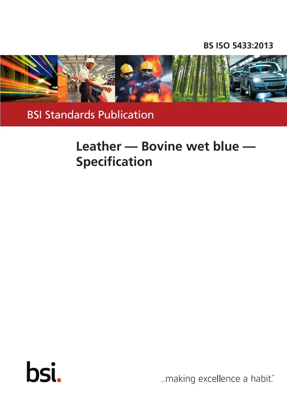 Первая страница стандарта BS ISO 5433:2013