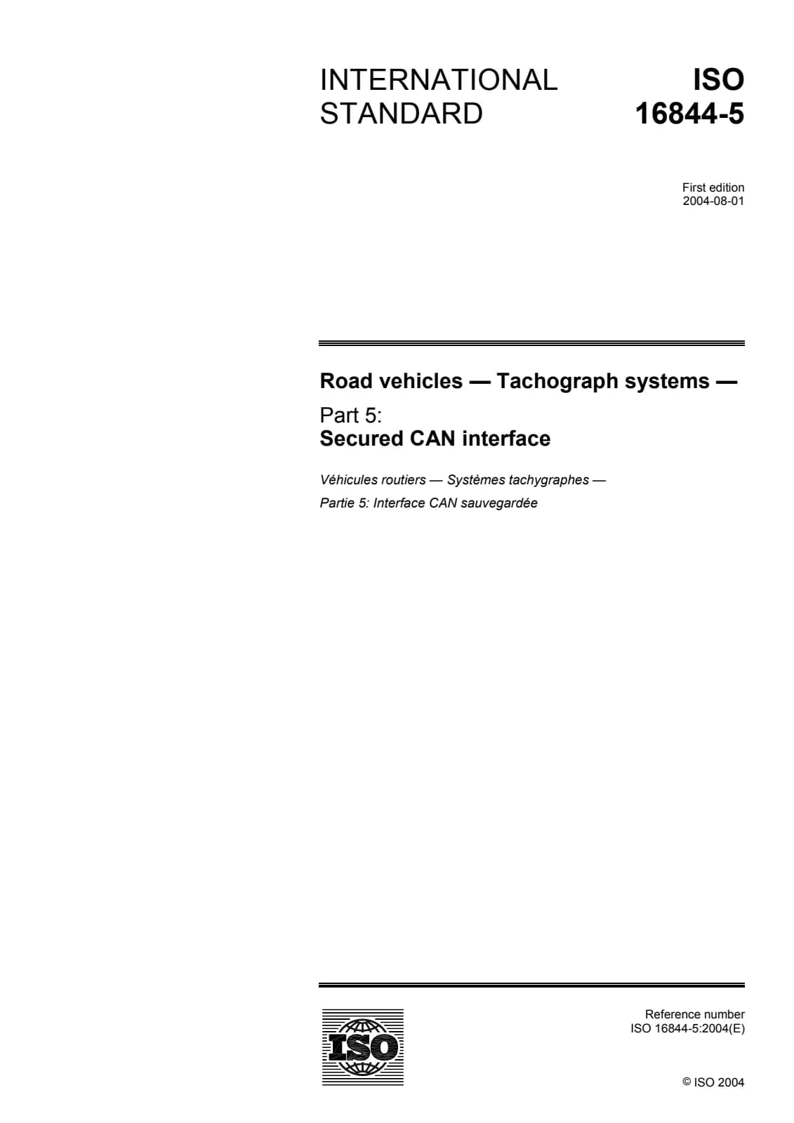Первая страница стандарта ISO 16844-5:2004